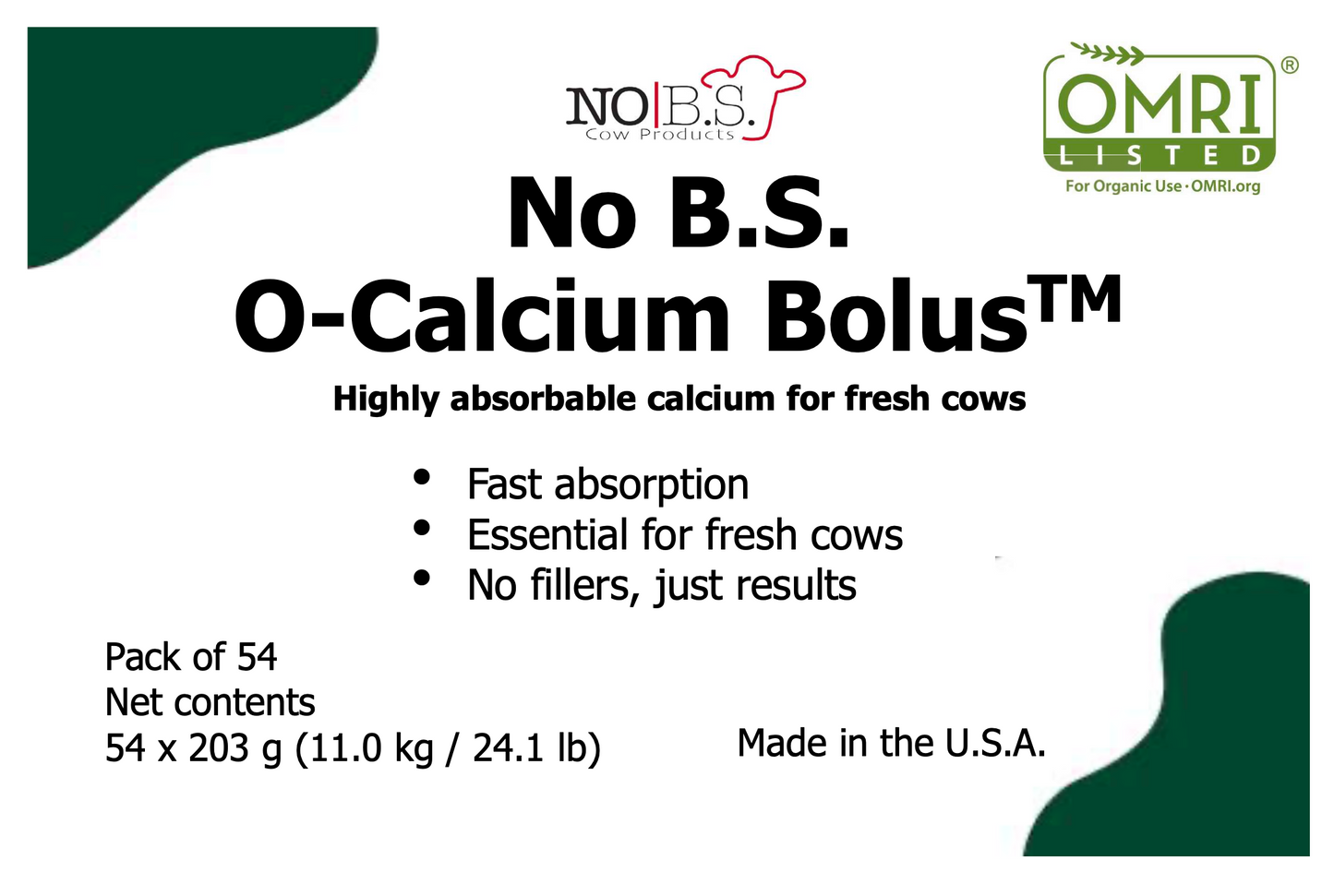 No B.S. Calcium Bolus (Pack of 54)