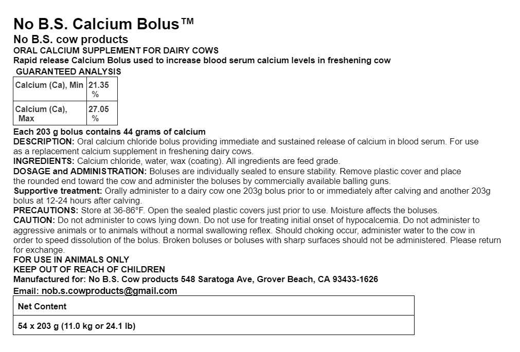 No B.S. Calcium Bolus (Pack of 54)